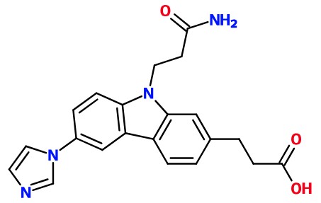 (image for) MC085325 3-[9-(2-Carbamoyl-ethyl)-6-imidazol-1-yl-9H-carbazol-2-yl]-propionic acid